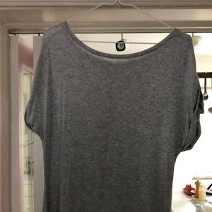 Soft grey sweatshirt tee dress